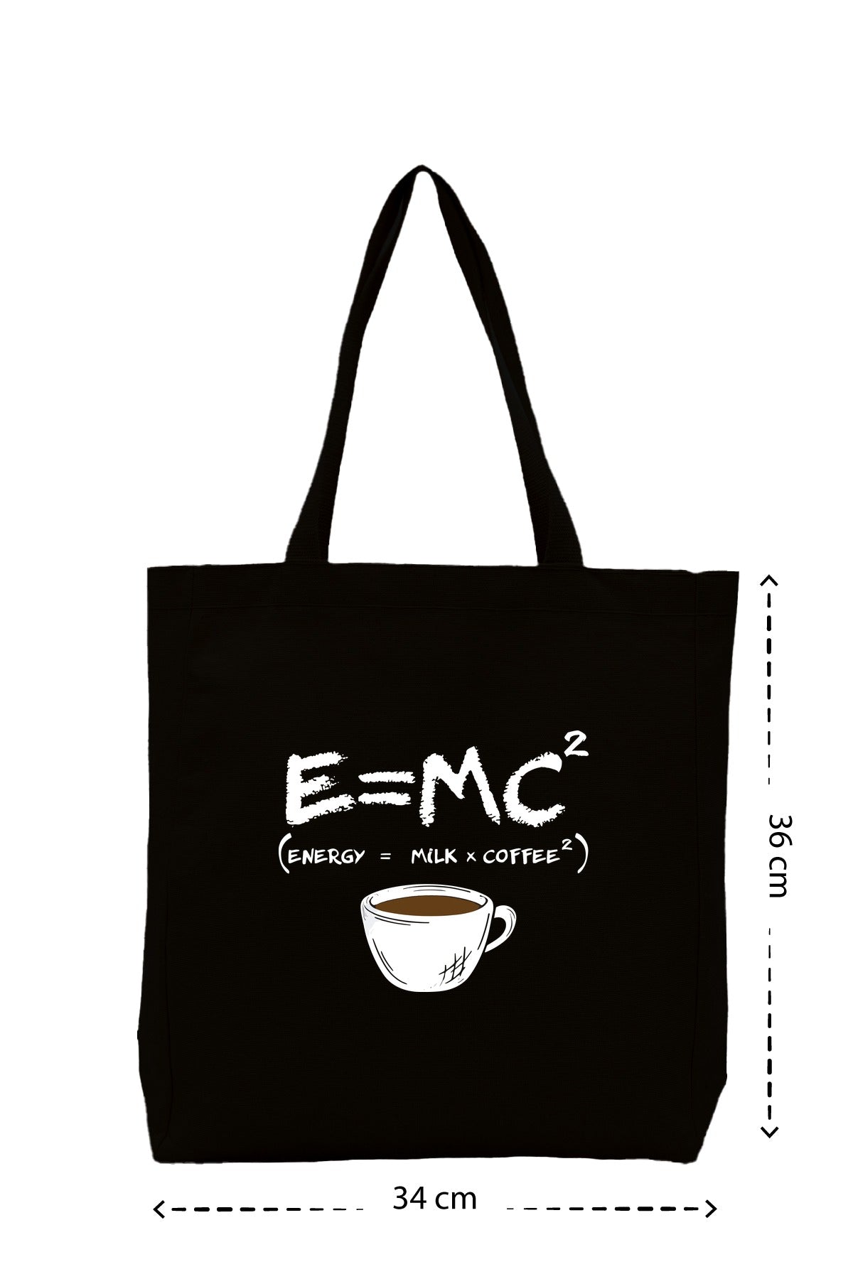 E = mc - Kanvas Çanta - Siyah
