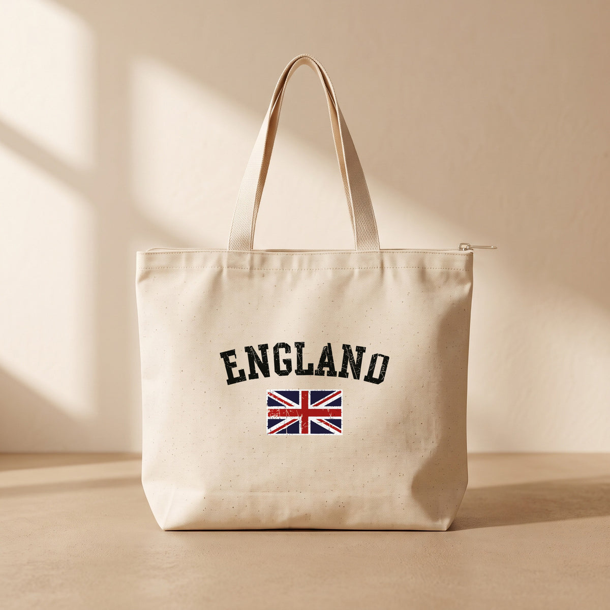England - Fermuarlı Tote Bag