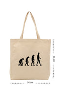 Evolution - Kanvas Çanta - Krem