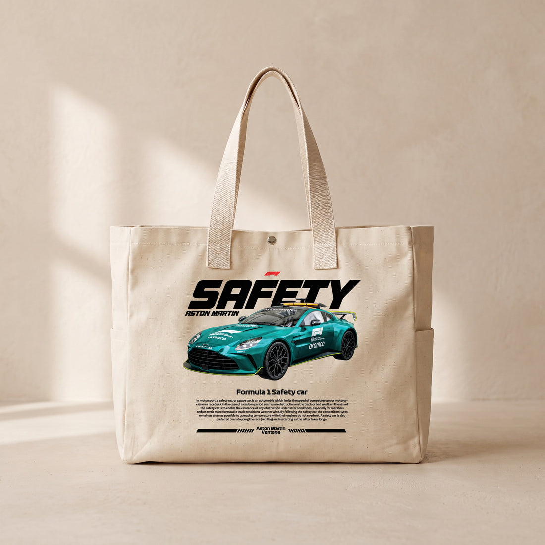 F1 Safety Car - Çıtçıtlı Tote Bag