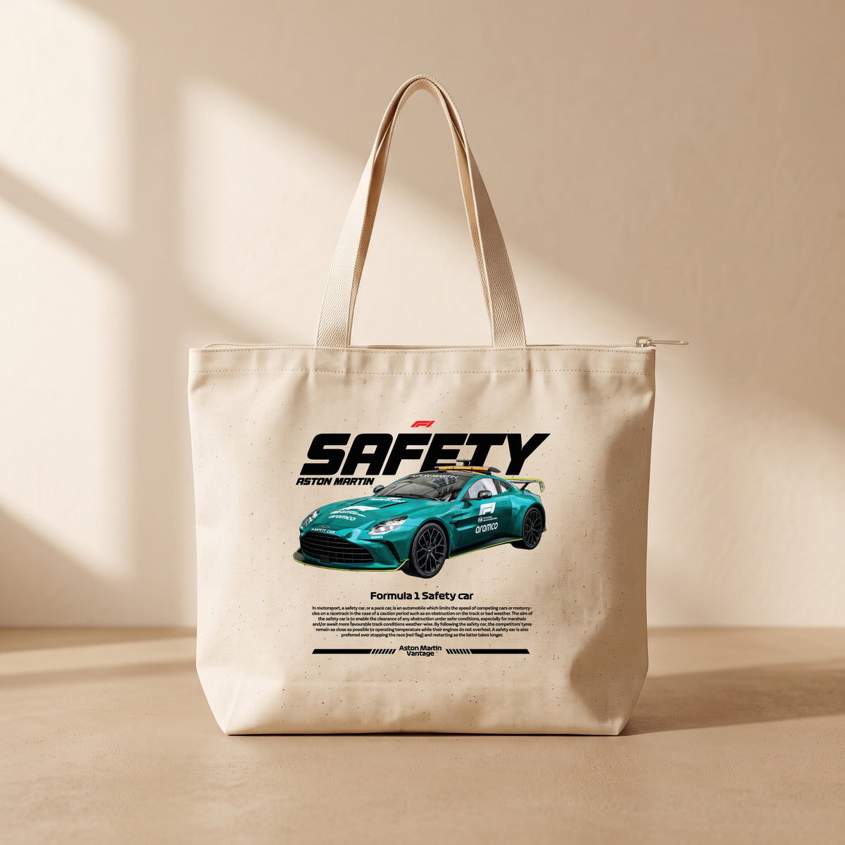 F1 Safety Car - Fermuarlı Tote Bag