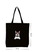 French Bulldog - Kanvas Çanta - Siyah