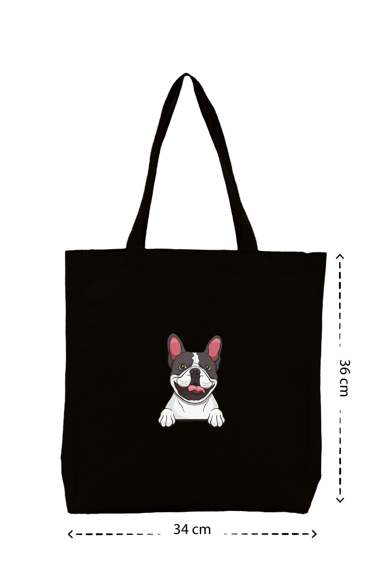 French Bulldog - Kanvas Çanta - Siyah
