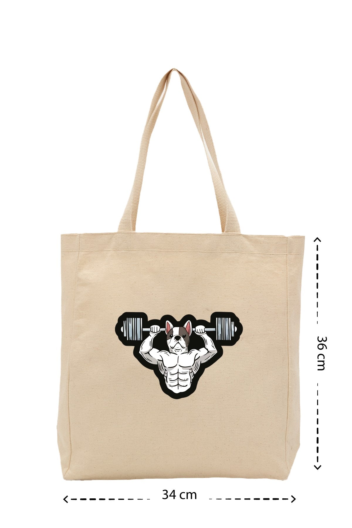 French Gym - Kanvas Çanta - Krem