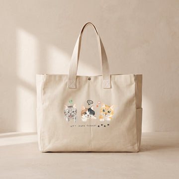 Friend Cats - Çıtçıtlı Tote Bag