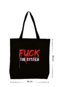 Fuck The System - Kanvas Çanta - Siyah