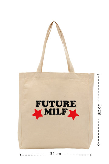 Future Milf - Kanvas Çanta - Krem