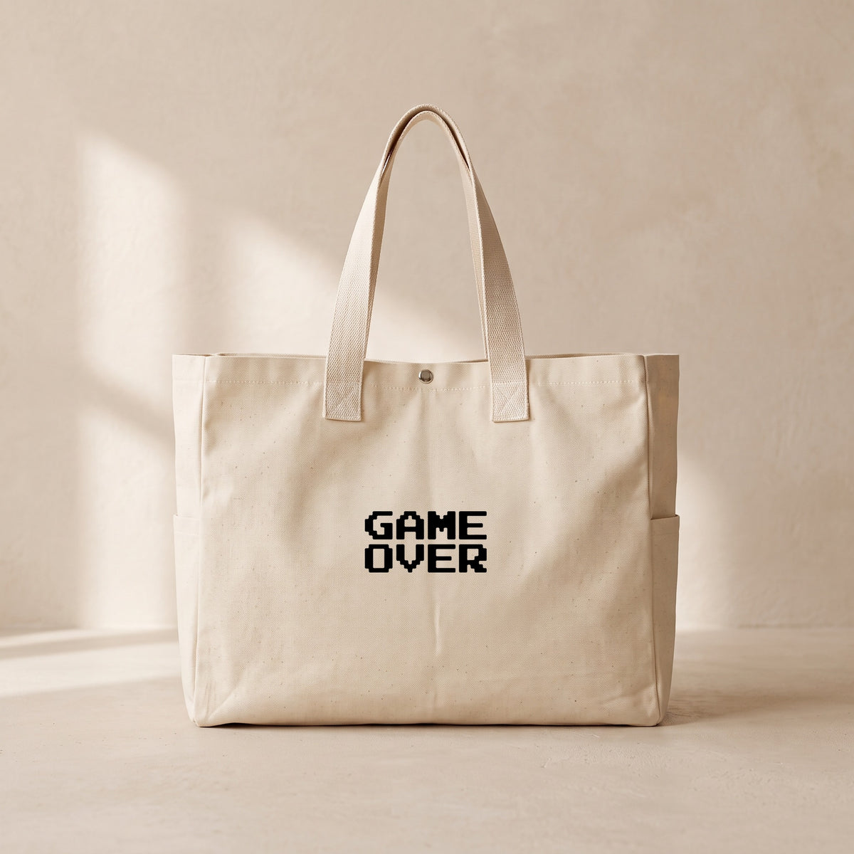 Game Over - Çıtçıtlı Tote Bag