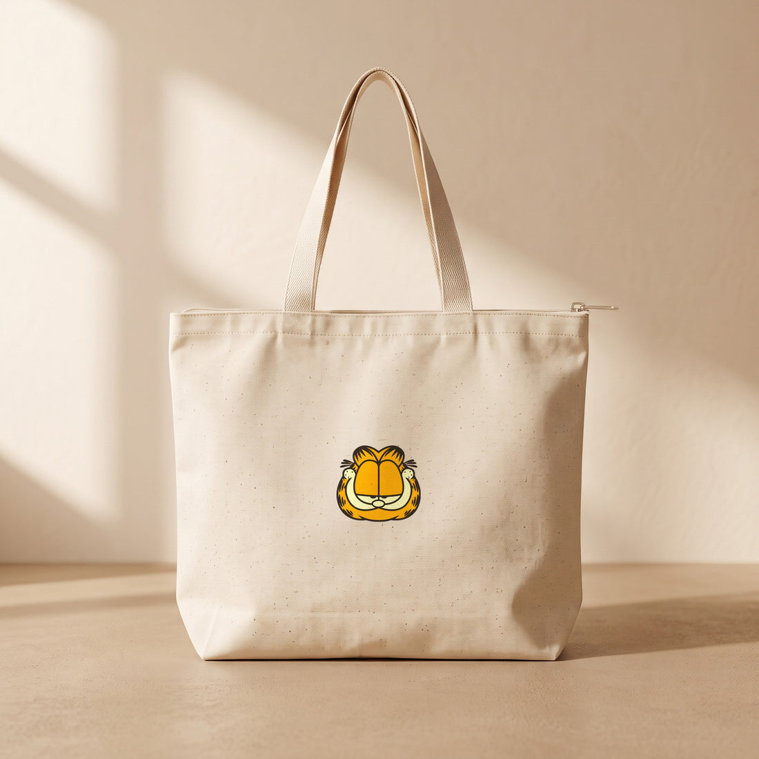 Garfield Face - Fermuarlı Tote Bag