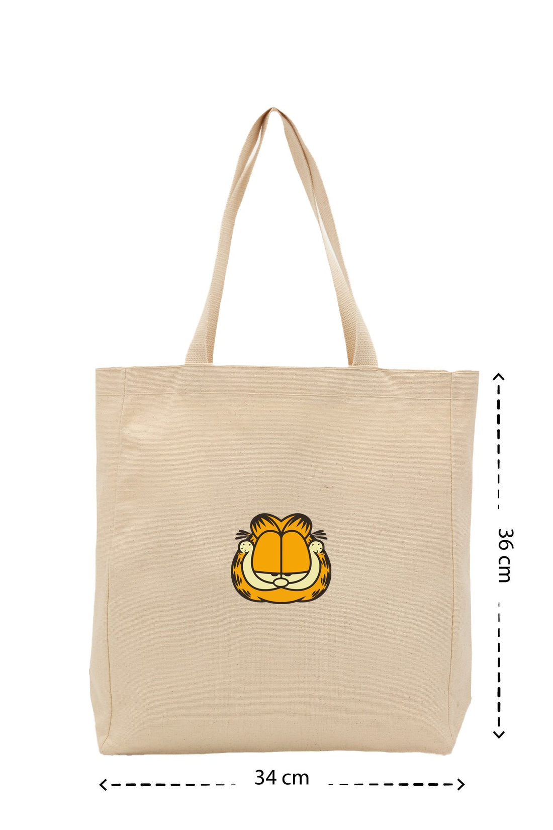 Garfield Face - Kanvas Çanta - Krem