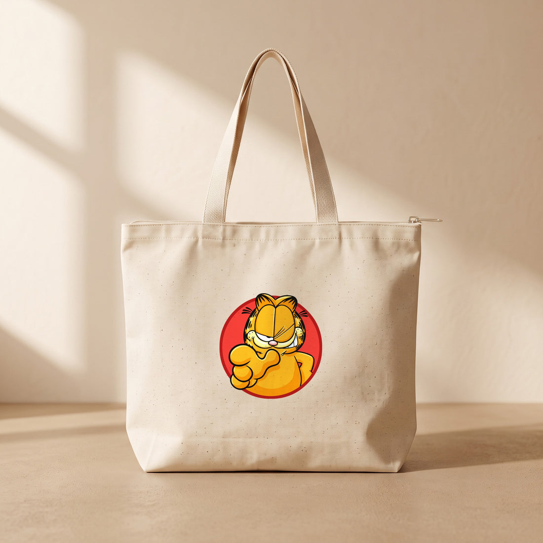 Garfield - Fermuarlı Tote Bag