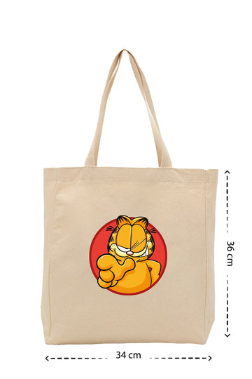 Garfield - Kanvas Çanta - Krem