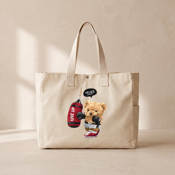 Give up - Çıtçıtlı Tote Bag