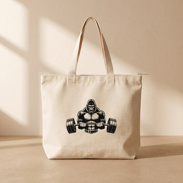 Goril Gym - Fermuarlı Tote Bag