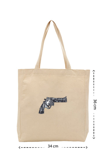 Gun - Kanvas Çanta - Krem