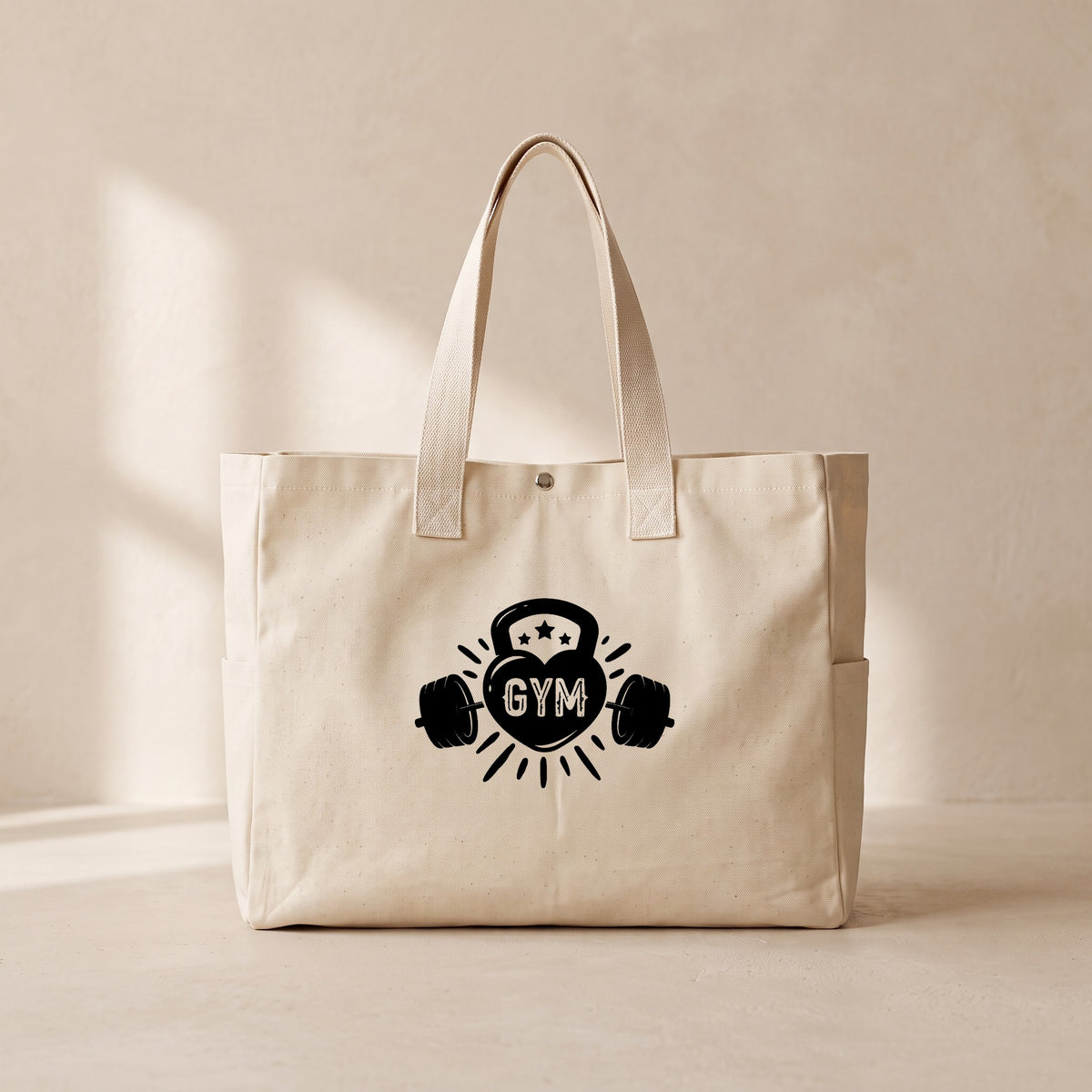 Gym - Çıtçıtlı Tote Bag