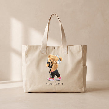 Gym Girl - Çıtçıtlı Tote Bag