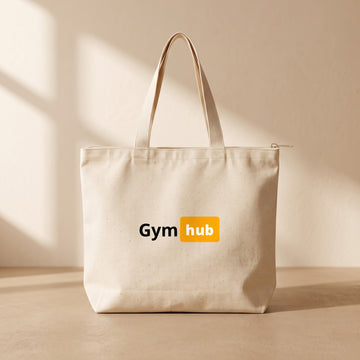 Gym Hub - Fermuarlı Tote Bag