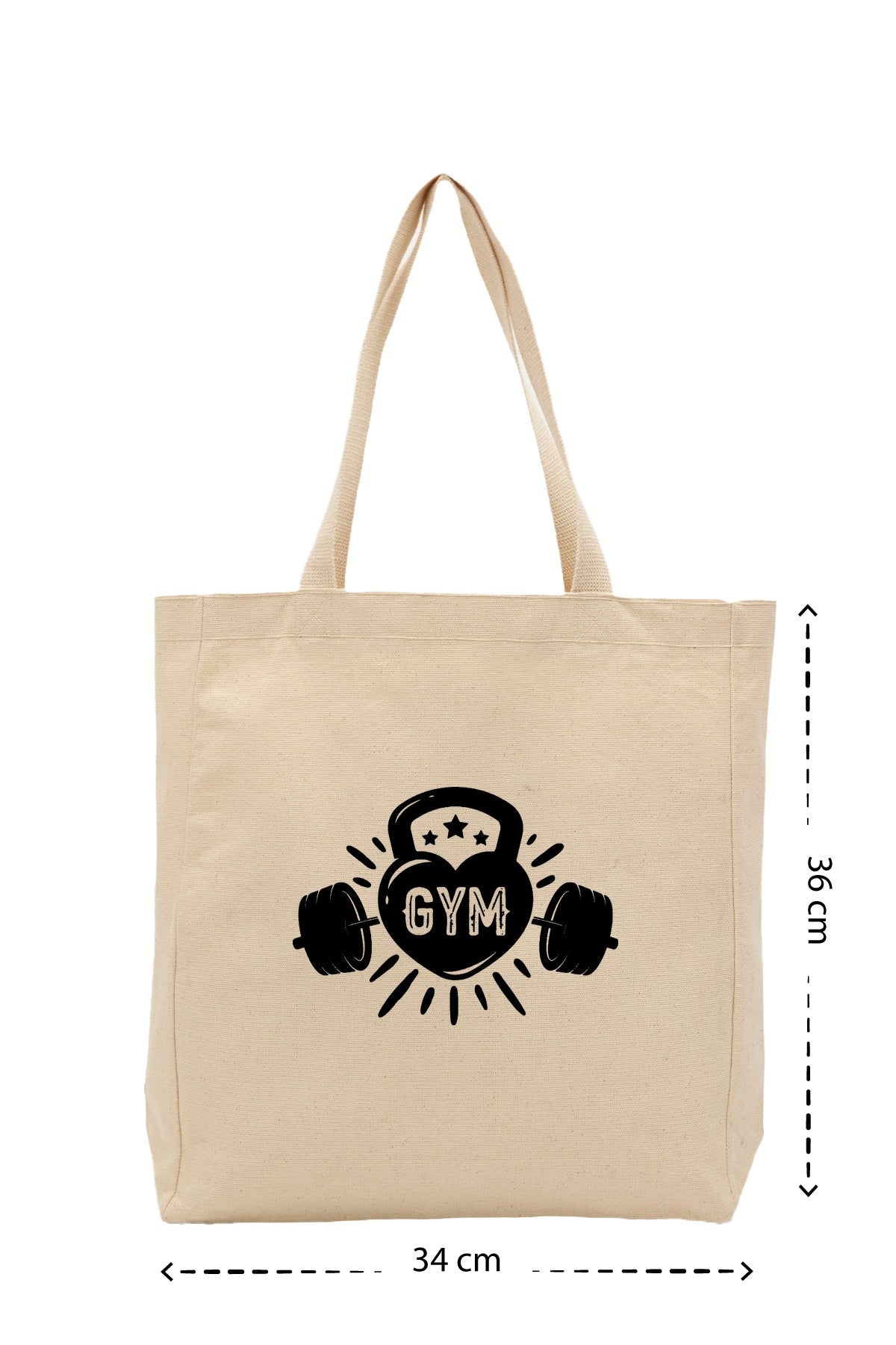 Gym - Kanvas Çanta - Krem