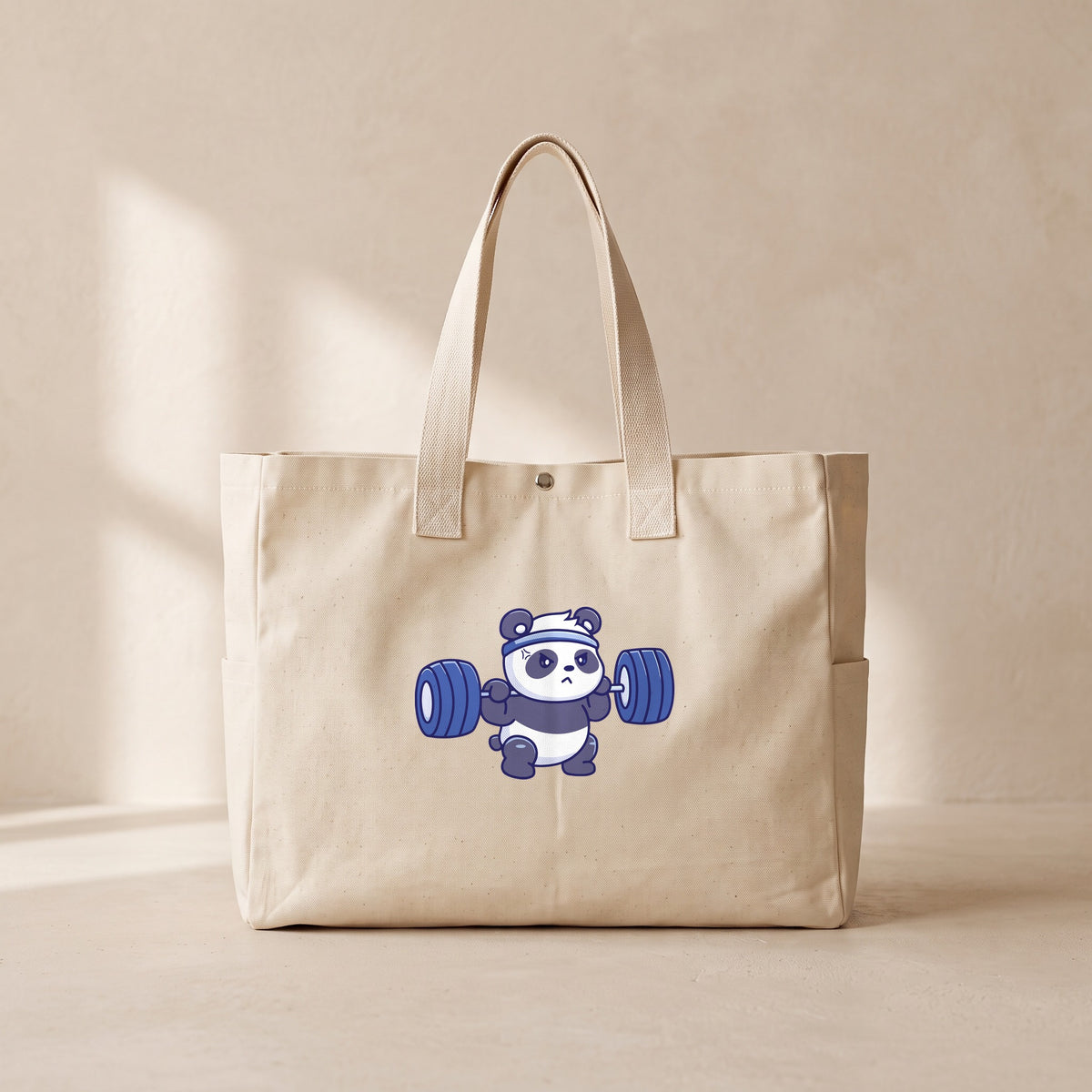 Gym Panda - Çıtçıtlı Tote Bag