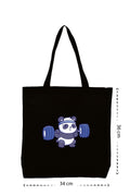 Gym Panda - Kanvas Çanta - Siyah