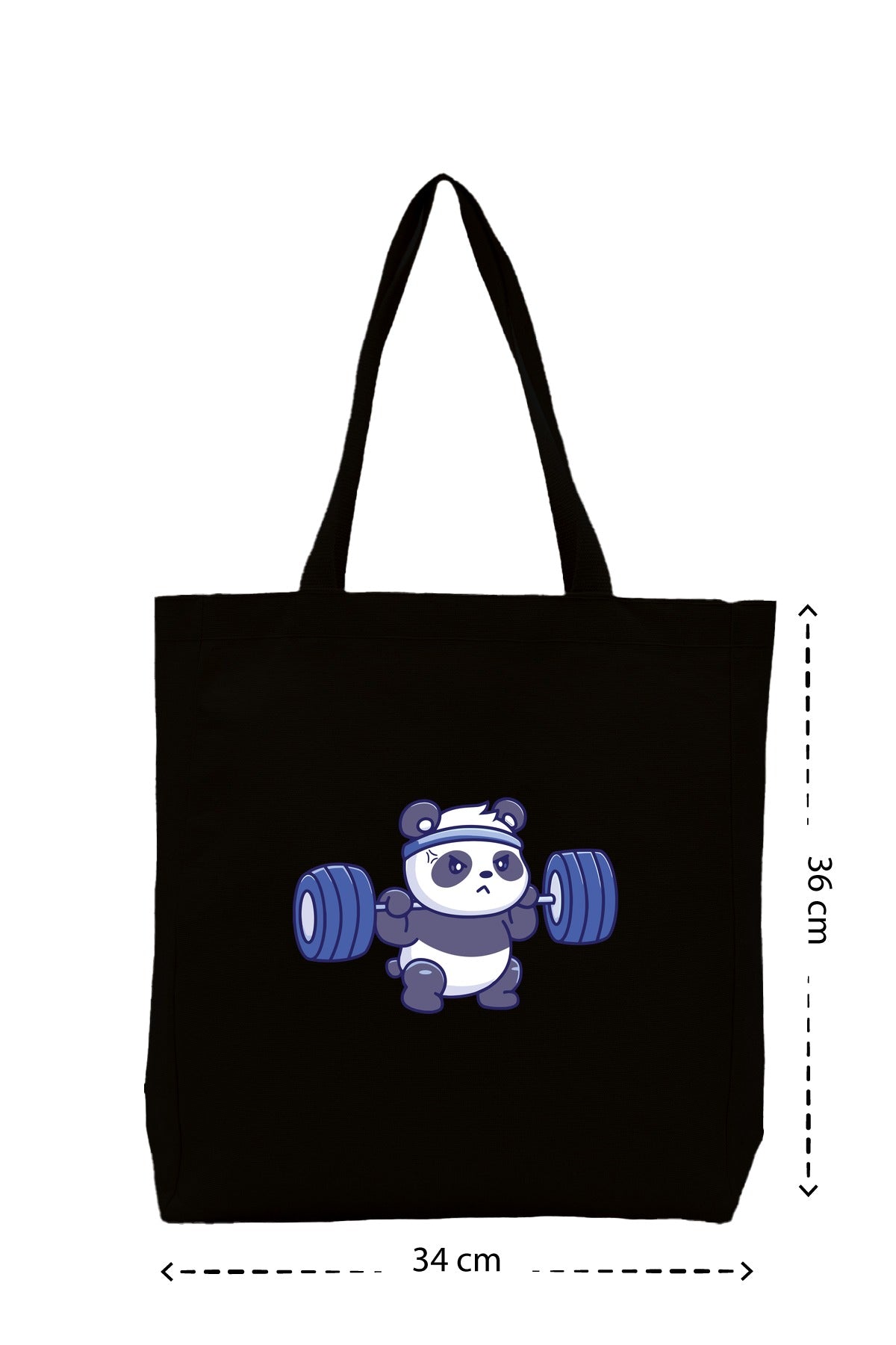 Gym Panda - Kanvas Çanta - Siyah