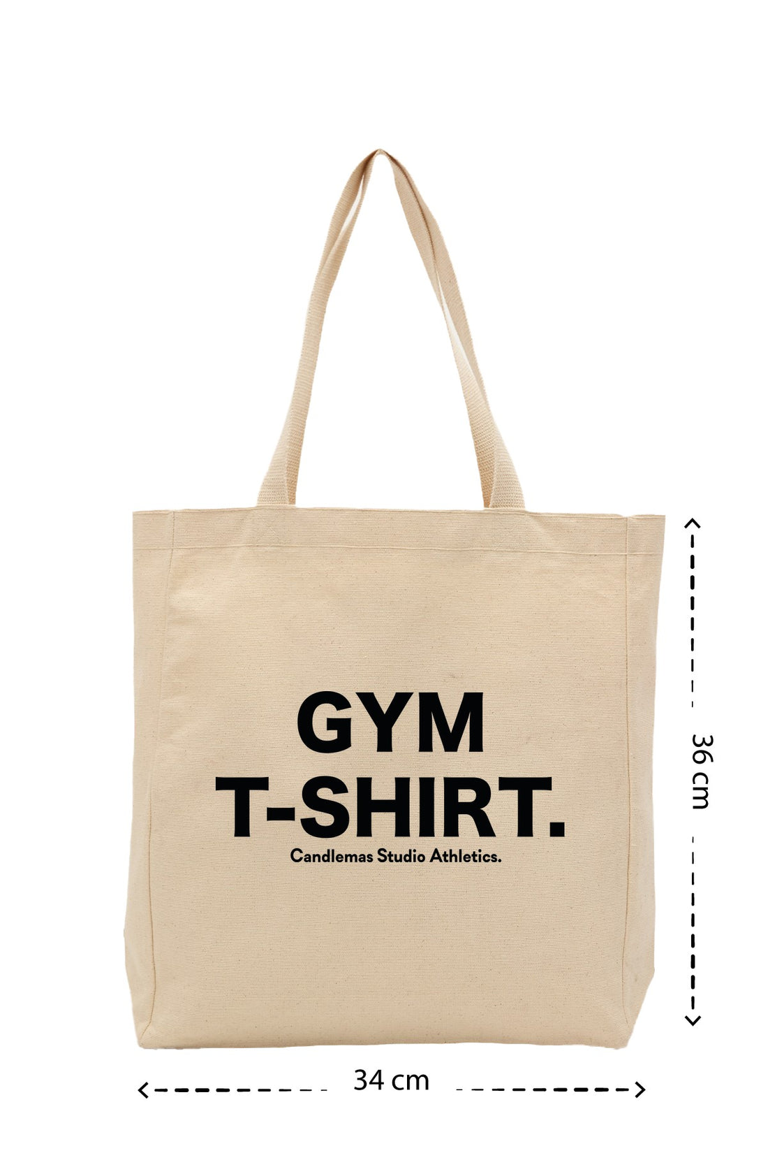 Gym T-Shirt - Kanvas Çanta - Krem