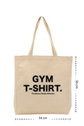 Gym T-Shirt - Kanvas Çanta - Krem