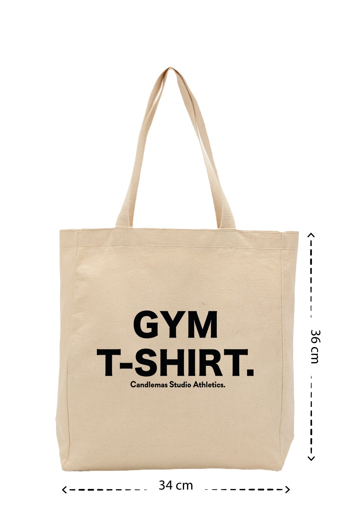 Gym T-Shirt - Kanvas Çanta - Krem