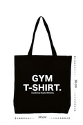 Gym T-Shirt - Kanvas Çanta - Siyah