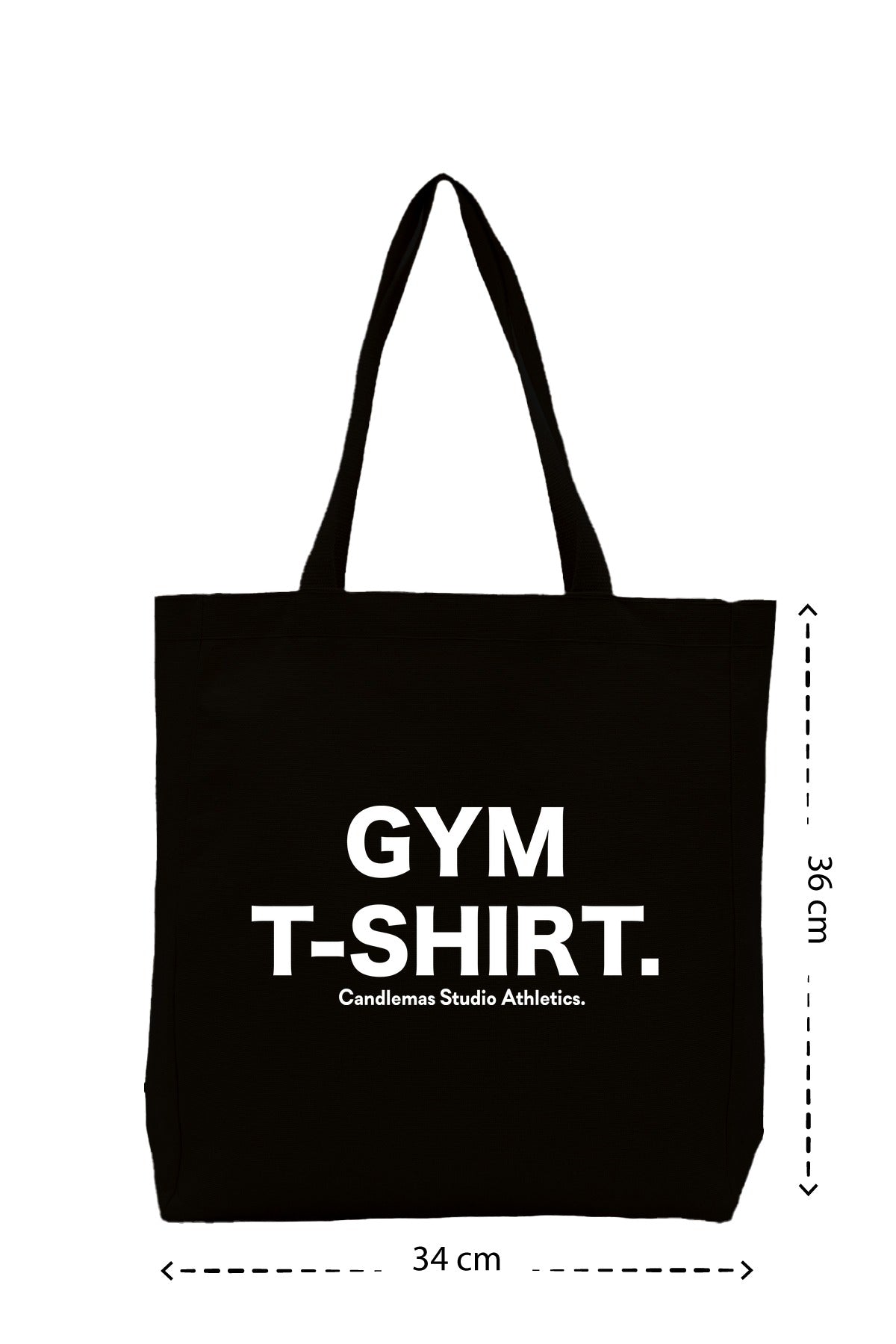 Gym T-Shirt - Kanvas Çanta - Siyah