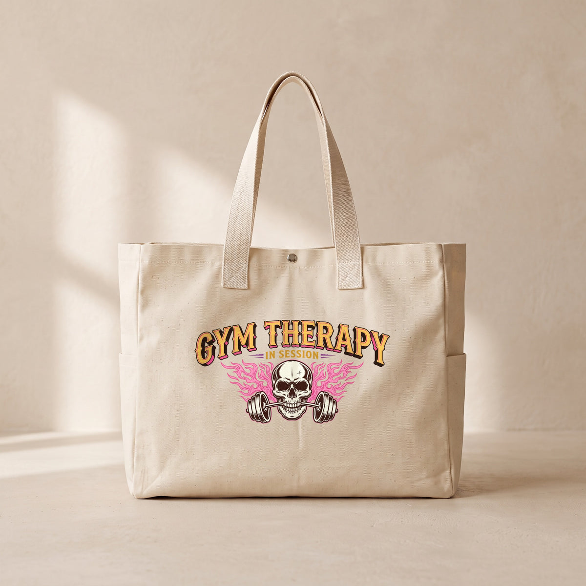 Gym Therapy - Çıtçıtlı Tote Bag