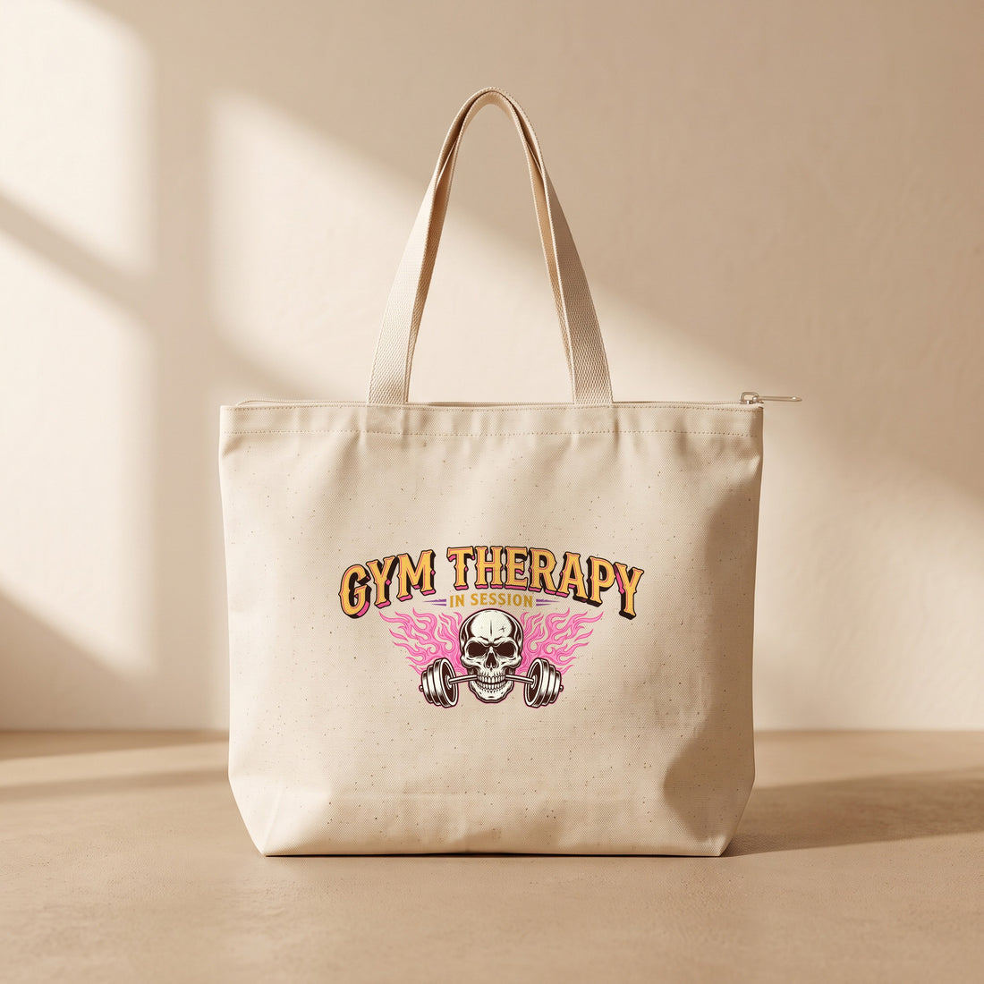 Gym Therapy - Fermuarlı Tote Bag