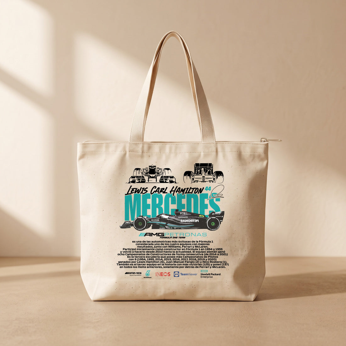 Hamilton F1 - Fermuarlı Tote Bag