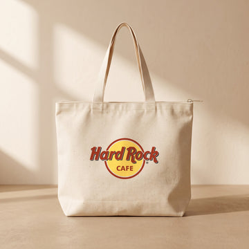 Hard Rock - Fermuarlı Tote Bag