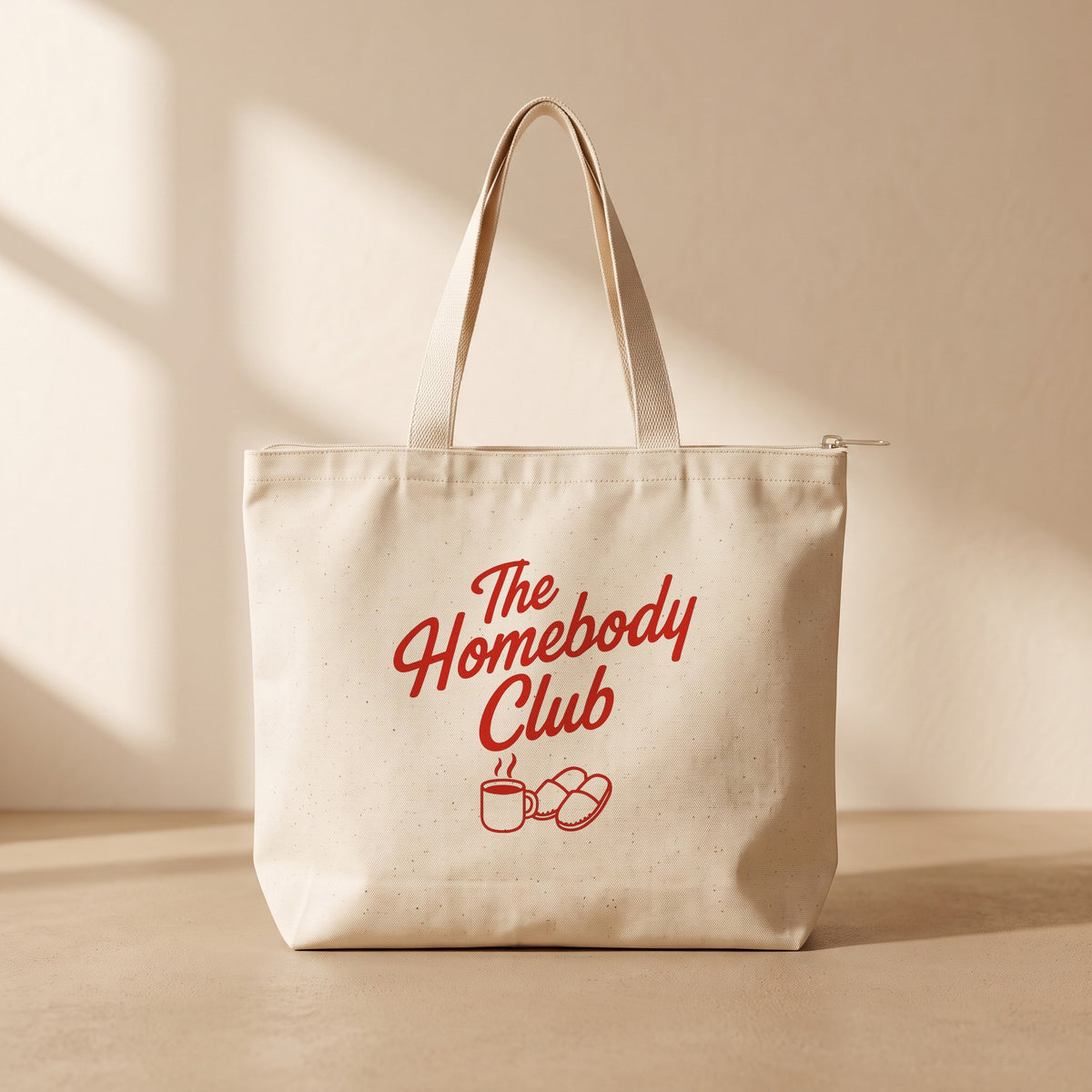 Homebody Club - Fermuarlı Tote Bag