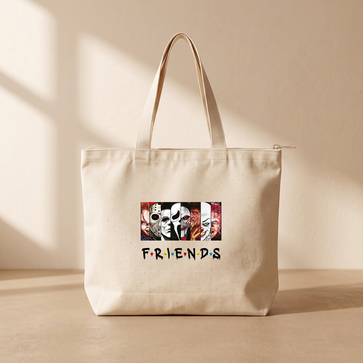 Horror Friends - Fermuarlı Tote Bag