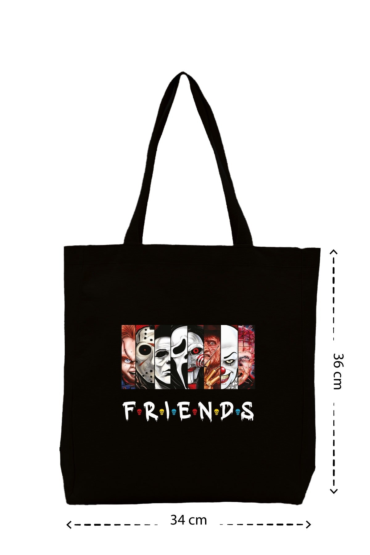 Horror Friends - Kanvas Çanta - Siyah