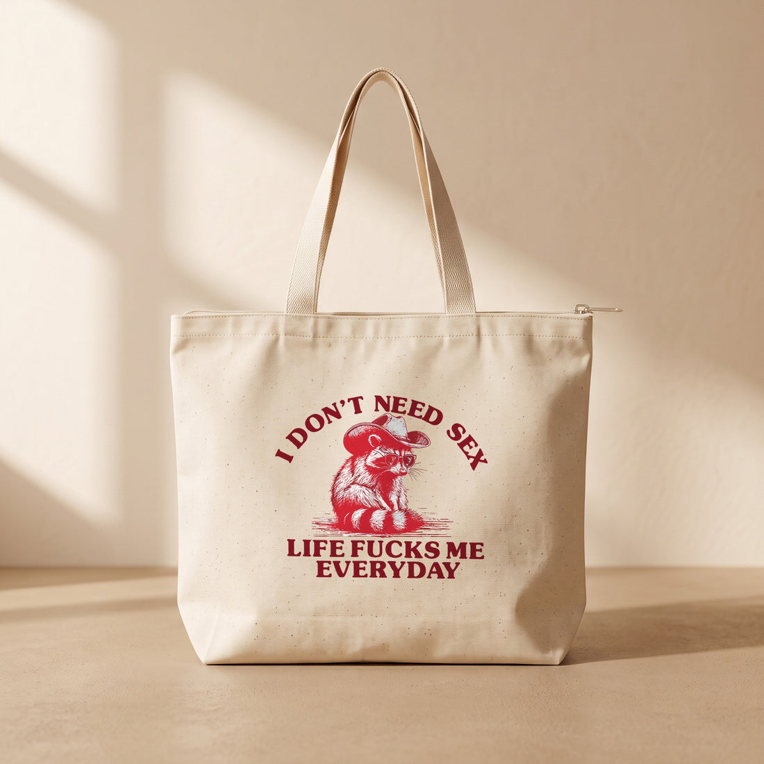 I Don't Need Sex - Fermuarlı Tote Bag