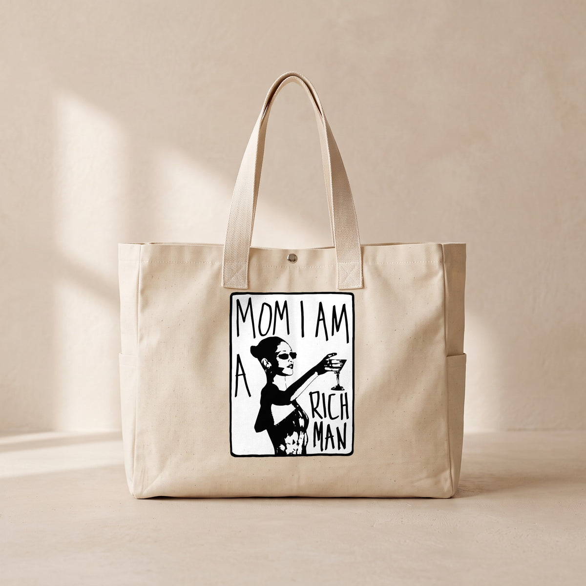 i'm a rich man - Çıtçıtlı Tote Bag