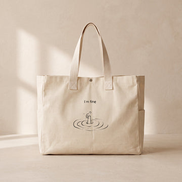 I'm Fine - Çıtçıtlı Tote Bag