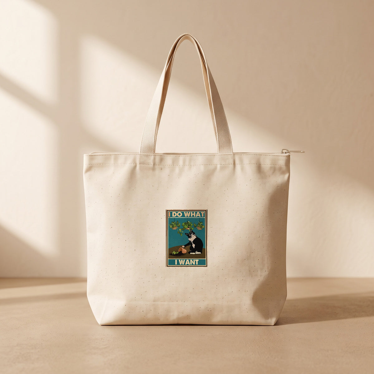 I Want - Fermuarlı Tote Bag