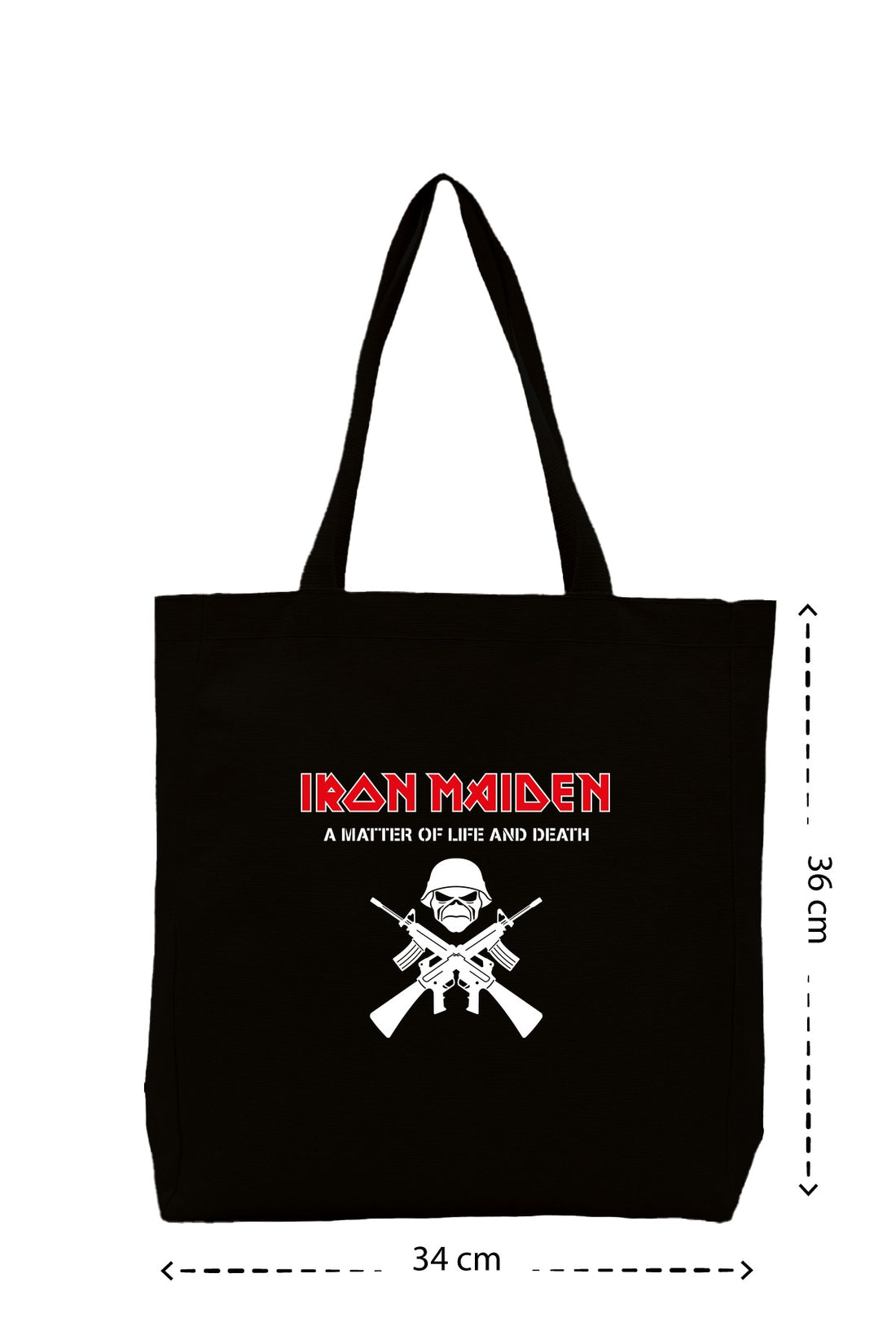 Iron Maiden - Kanvas Çanta - Krem