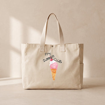 It's Summer Club - Çıtçıtlı Tote Bag