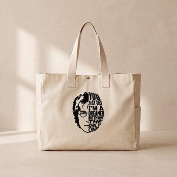 John Lennon Beatles - Çıtçıtlı Tote Bag