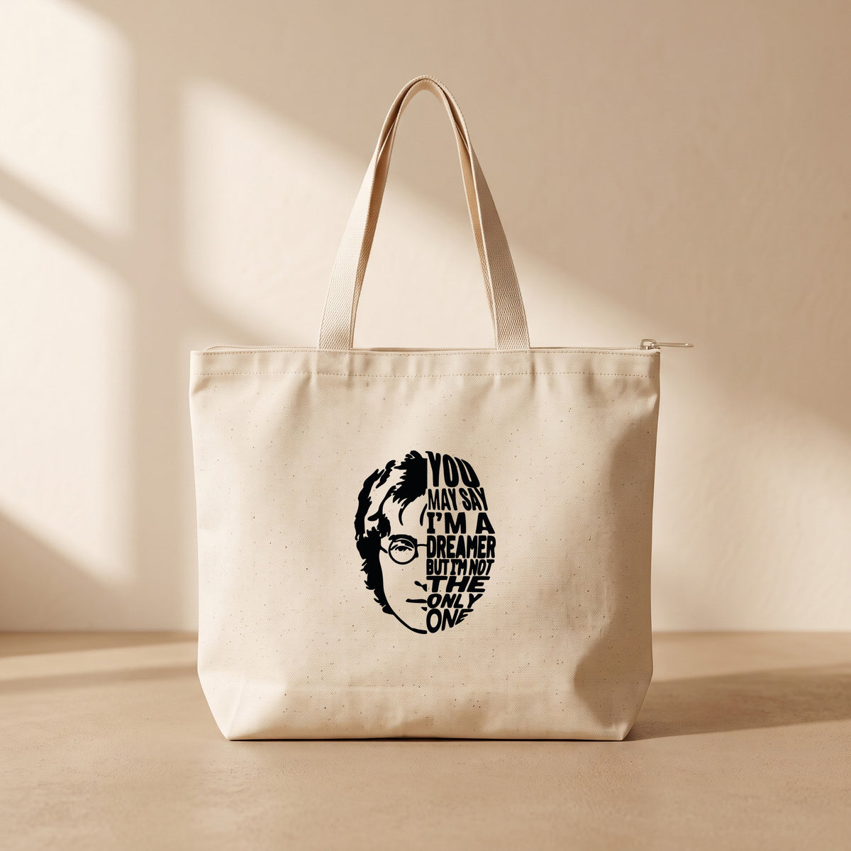 John Lennon Beatles - Fermuarlı Tote Bag