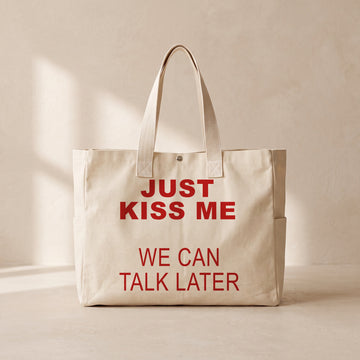 Just Kiss Me - Çıtçıtlı Tote Bag