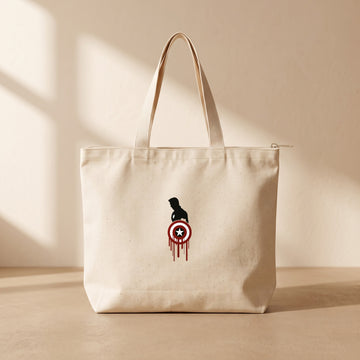 Kaptan Amerika - Fermuarlı Tote Bag