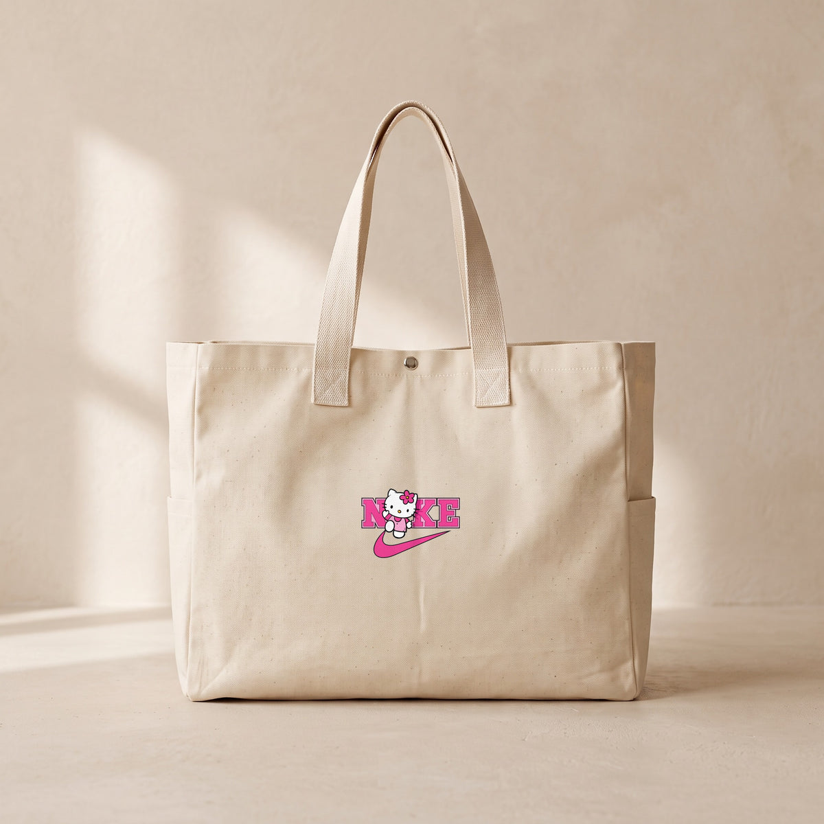 Kitty Nike - Çıtçıtlı Tote Bag