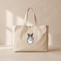 Köpek Cep - Çıtçıtlı Tote Bag